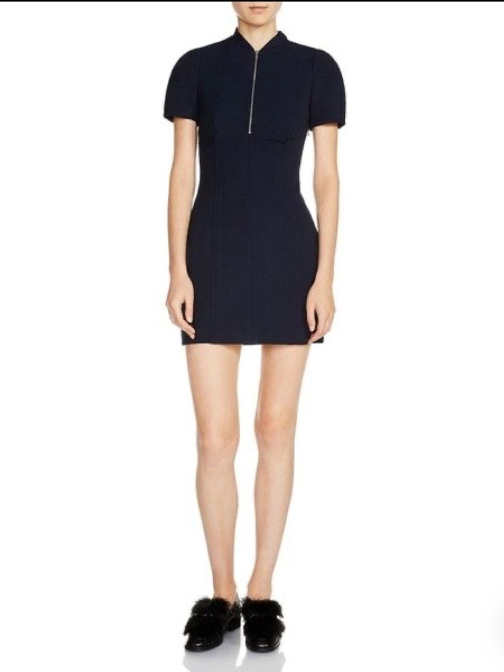 Maje Renyo Seamed Sheath Mini Dress